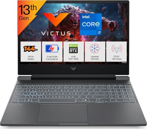 HP Victus 15-fa2531TX Gaming Laptop (13th Gen Core i7/ 24GB/ 512GB SSD/ Win11/ 6GB RTX4050)