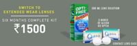 Complete Contact Lenses Kit for 6 months at Rs.1500 + Free 300 ml OPTI-FREE Lens Solution