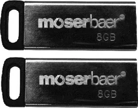 Moserbaer Atom 8GB Pen Drive (Pack of 2)