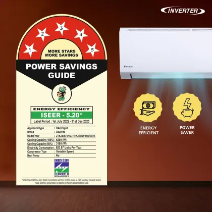 Daikin Streamer JTKJ60UV16U 1.8 Ton 5 Star 2025 Inverter Split AC
