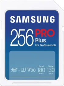 Samsung Pro Plus 256GB SDXC UHS-1 Memory Card (180 MB/s)