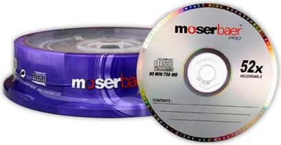 Moser Baer Pro CD-R 10 Pack Cake Box (Pack of 10)