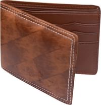 Stylish Brown PU Single fold Wallet