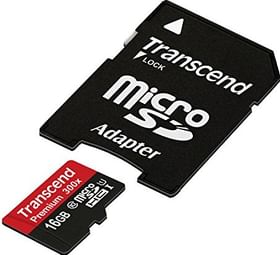 Transcend 16GB Standard Class 10 16 GB MicroSDHC Memory Card With Adapter