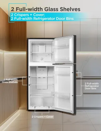 BLACK+DECKER BR1210HB 12.1 Cu Ft Double Door Refrigerator