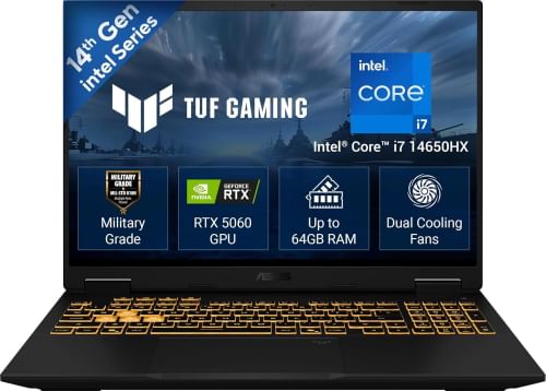 Asus TUF 16 2026 FX610JM-TU105WS Gaming Laptop (14th Gen Core i7/ 16GB/ 512GB SSD/ Win11/ 8GB RTX 5060 8GB Graphics)