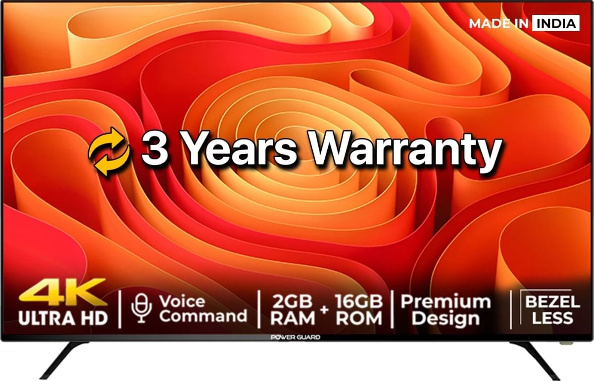 Power Guard PG50F4K 50 inch Frameless Ultra HD 4K Smart LED TV Price in