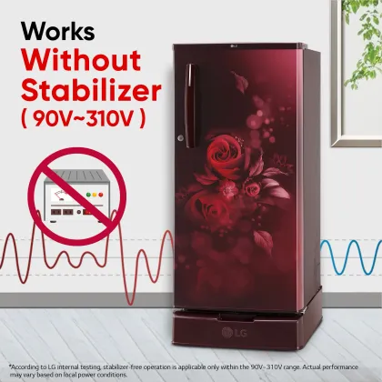 LG GLD1945ZOSE 185 L 4 Star Single Door Refrigerator