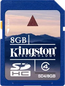 Kingston 8GB SDHC 20MB/s Class 4 Memory Card