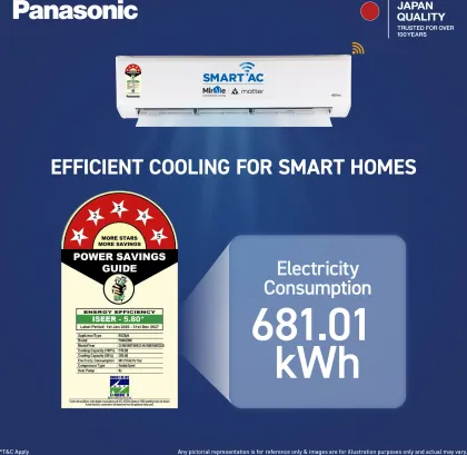 Panasonic CS/CU-NU18BKY5WX 1.5 Ton 5 Star 2026 Inverter Split AC