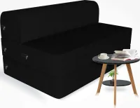 Coirfit Single Seater, 3' X 6' Feet Folding Sofa Cum Bed - Perfect for Guests - Jute Fabric Washable Cover with Free Cushions