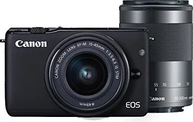 Canon EOS M10 Mirrorless Camera (EF-M 15-45mm + EF-M 55-200mm Lens
