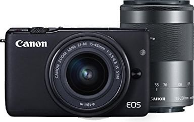 Canon EOS M10 Mirrorless Camera (EF-M 15-45mm + EF-M 55-200mm Lens)