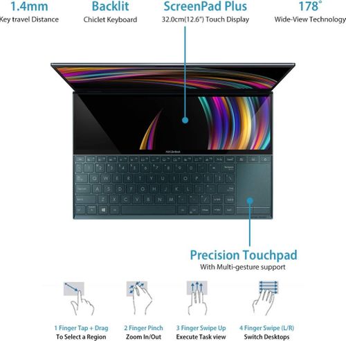 Asus ZenBook Duo UX481FL-BM149T Laptop (10th Gen Core i7/ 16GB/ 1TB SSD/ Win10/ 2GB Graph)