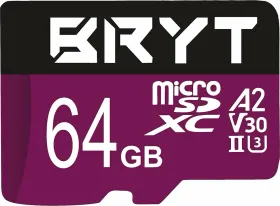 BRYT V30 64GB Micro SDXC UHS-II Memory Card