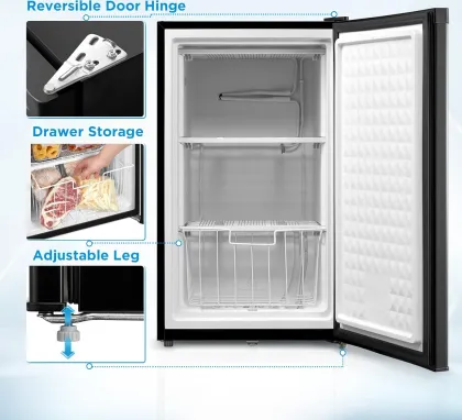 Midea MRU03M2ABB 3 Cu Ft Single Door Upright Freezer