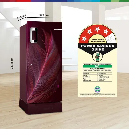 Bosch CST20W34VI 207 L 4 Star Single Door Refrigerator