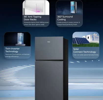 Haier HRF-5251BGKA-N 475 L 1 Star Double Door Refrigerator