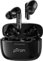 pTron Bassbuds Duo New Bluetooth 5.1 Wireless Headphones, Stereo Audio, Touch Control TWS, Dual HD Mic, Type-C Fast Charging