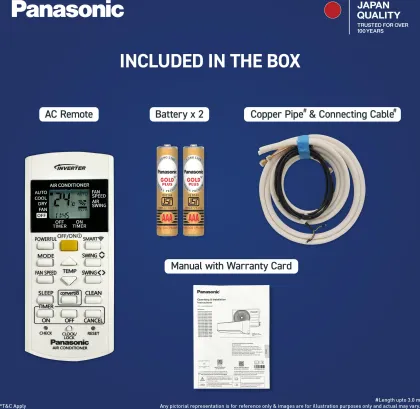 Panasonic CS/CU-NU18BKY4WX 1.5 Ton 4 Star 2026 Inverter Split AC