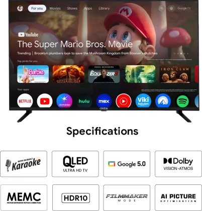 Onida Karaoke Series 43 inch Ultra HD 4K Smart QLED TV (Q43UFHD)