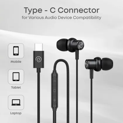 pTron Boom Play V2 Type-C Wired Earphones