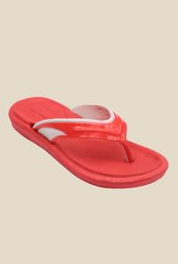 Nexa Comfort Red & White Flip Flops | Flat 60% OFF