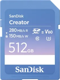 SanDisk Creator 512GB SD UHS-II Memory Card