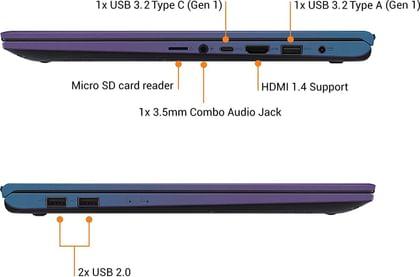 Asus VivoBook 15 X512JP-EJ232TS Laptop (10th Gen Core i5 / 8 GB/ 1 TB 256 GB SSD/ Windows 10/2 GB Graph)
