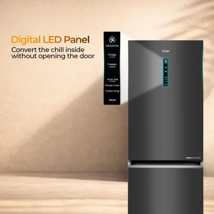 Haier HEB-333GBA-P 325 L 3 Star Double Door Refrigerator