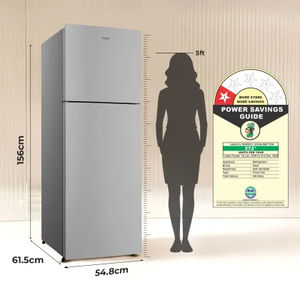Haier HEF-251EGSA-P 240 L 1 Star Double Door Refrigerator
