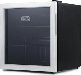 BLACK+DECKER BDB16HS 1.7 Cu Ft Single Glass Door Mini Refrigerator