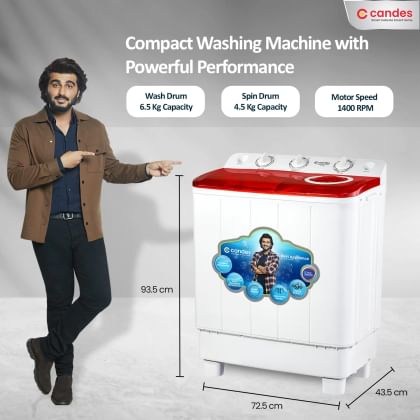 Candes CTPL65PL1SWM 6.5 kg Semi Automatic Washing Machine