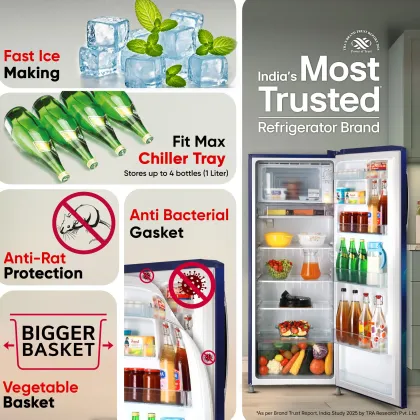 LG GL-B281BBAX 261 L 3 Star Single Door Refrigerator