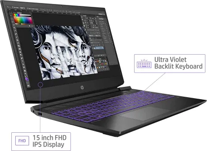HP Pavilion 15-ec2008AX Gaming Laptop (Ryzen 5 5600H/ 8GB/ 512GB SSD/ Win10/ 4GB Graph)