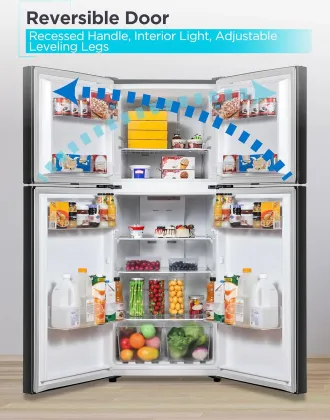 BLACK+DECKER BR1210HB 12.1 Cu Ft Double Door Refrigerator