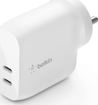 Belkin 40W (20W + 20W) Dual Port USB-C (Type C) Wall Charger/Adapter