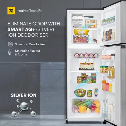 Realme TechLife 233MF3RM24NC 233 L 3 Star Double Door Refrigerator