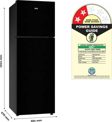 IFB IFBFF-2902FKGT 243 L 2 Star Double Door Refrigerator