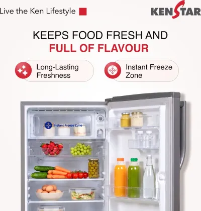 Kenstar 183BD3KS24HB.SS 183 L 2 Star Single Door Refrigerator