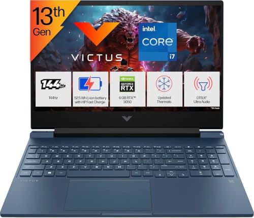 HP Victus 15-fa2077TX Gaming Laptop (13th Gen Core i7/ 16GB/ 512GB SSD/ Win11 Home/ 6GB RTX3050 Graph)