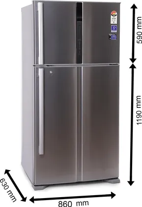 Hitachi R-V660PND3KX 601 L Double Door Refrigerator