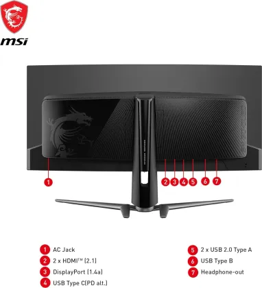 MSI MAG 341CQP QD-OLED 34 inch UWQHD Curved Gaming Monitor