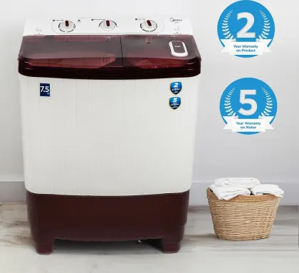 Midea MWMSA075PPG 7.5 Kg Semi Automatic Washing Machine
