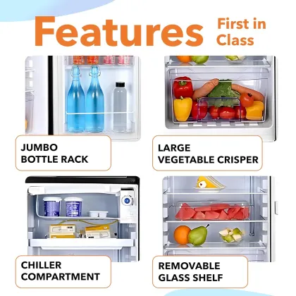 Power Guard ‎PG-DC-100 91 L 2 Star Single Door Mini Refrigerator