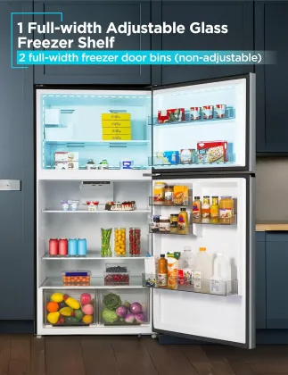 BLACK+DECKER BR2400JIMS 24 Cu Ft Double Door Refrigerator