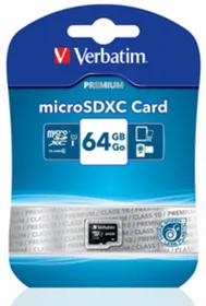 Verbatim MicroSDXC UHS-I 64GB - Class 10 Memory Card