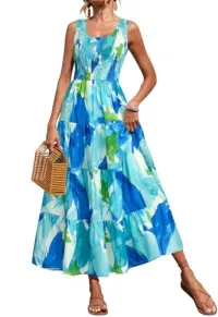Women's Floral Summer Maxi Dress