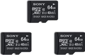 Sony MicroSDXC 64GB Class 10 (Pack of 3)
