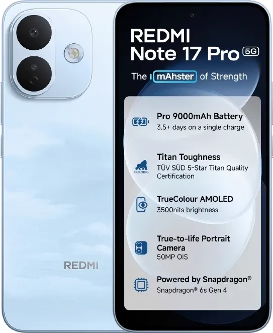 Xiaomi launches Redmi Note 17 Pro with 9000 mAh battery